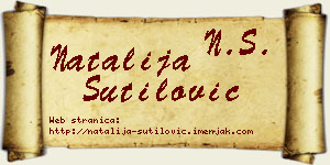Natalija Šutilović vizit kartica